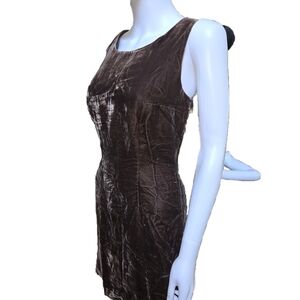 Chocolate Brown Velvet Mini Dress